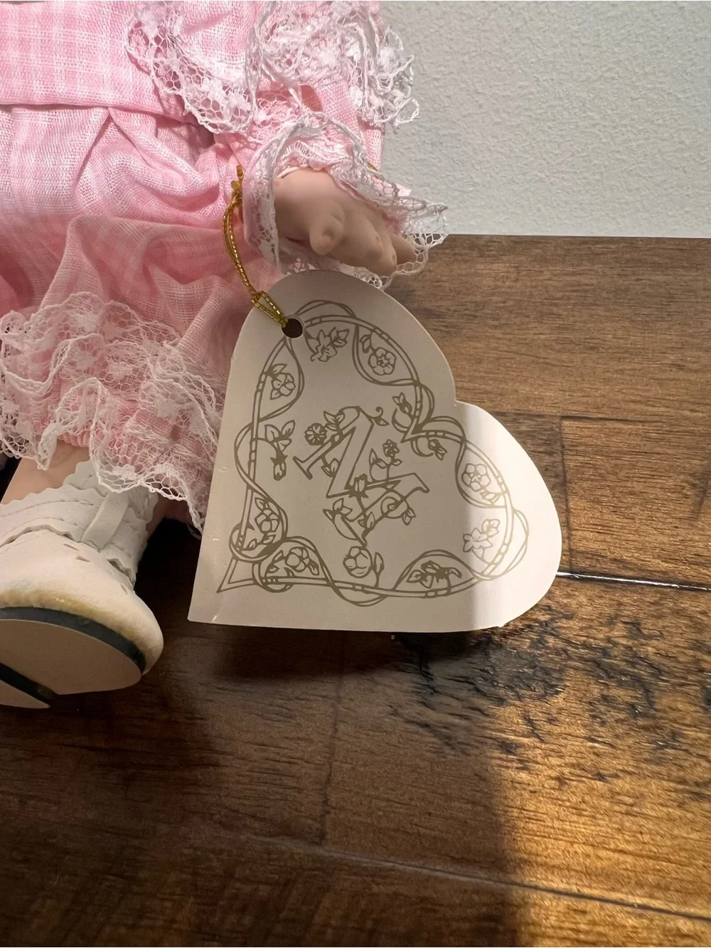 Franklin Mint Heirloom Pink Porcelain Doll